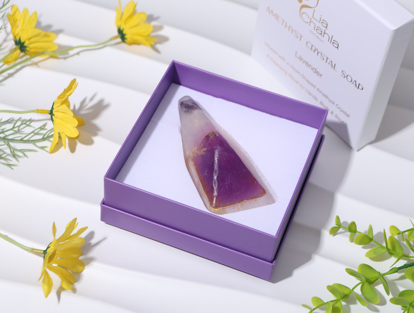 Luxury Amethyst Crystal Soap with Genuine Crystal Inside β Lavender (130g)
