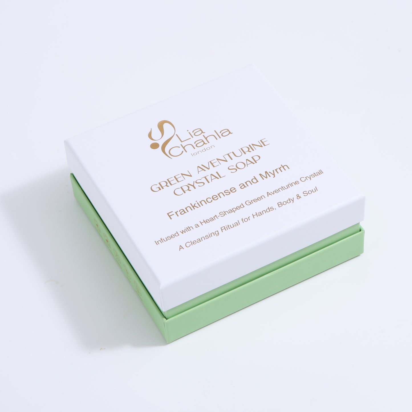 Luxury Green Aventurine Crystal Soap with Genuine Crystal Inside β Frankincense Scent (130g)