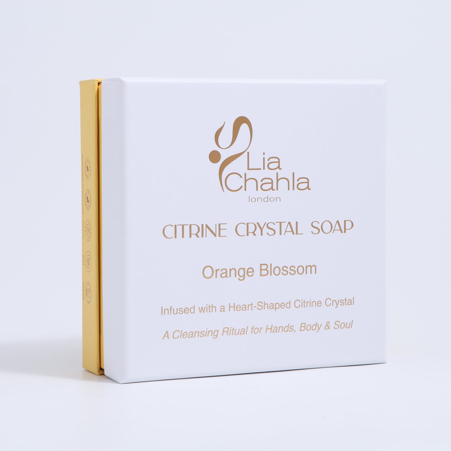 Luxury Citrine Crystal Soap with Genuine Crystal Inside β Orange Blossom Scent (130g)