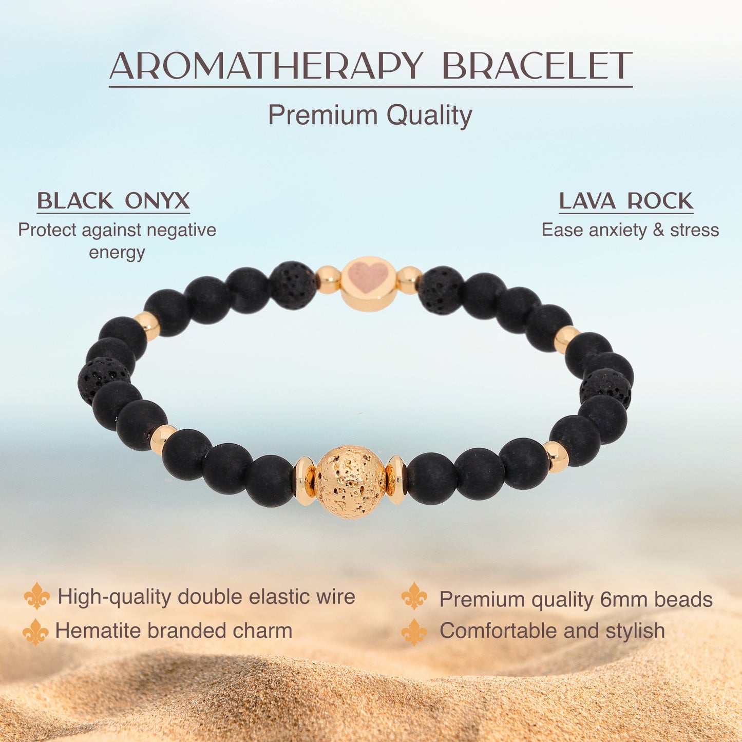 Black Onyx Aromatherapy Bracelet