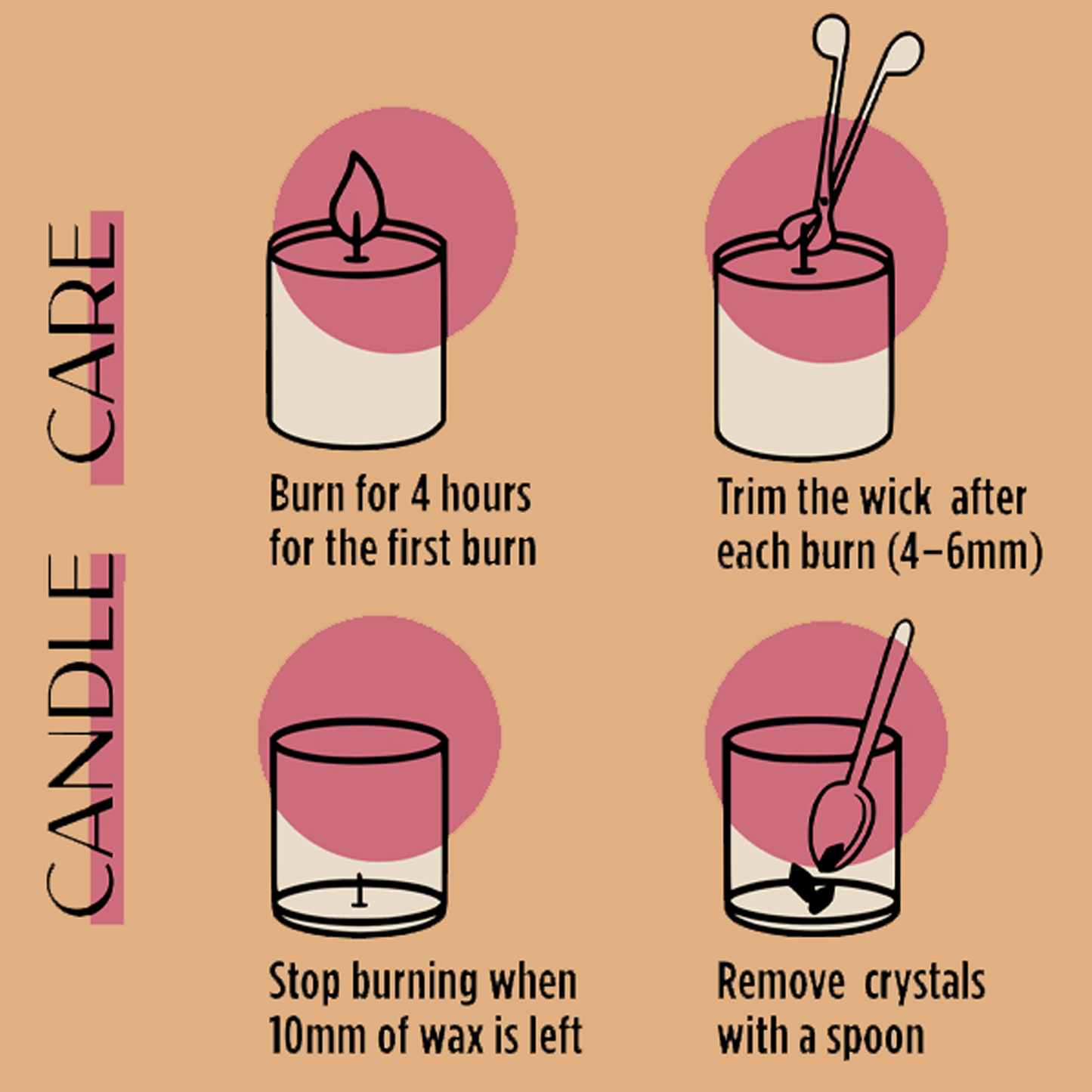 Pink Champagne Candle with Himalayan Salt Crystals ( 60 Hrs)