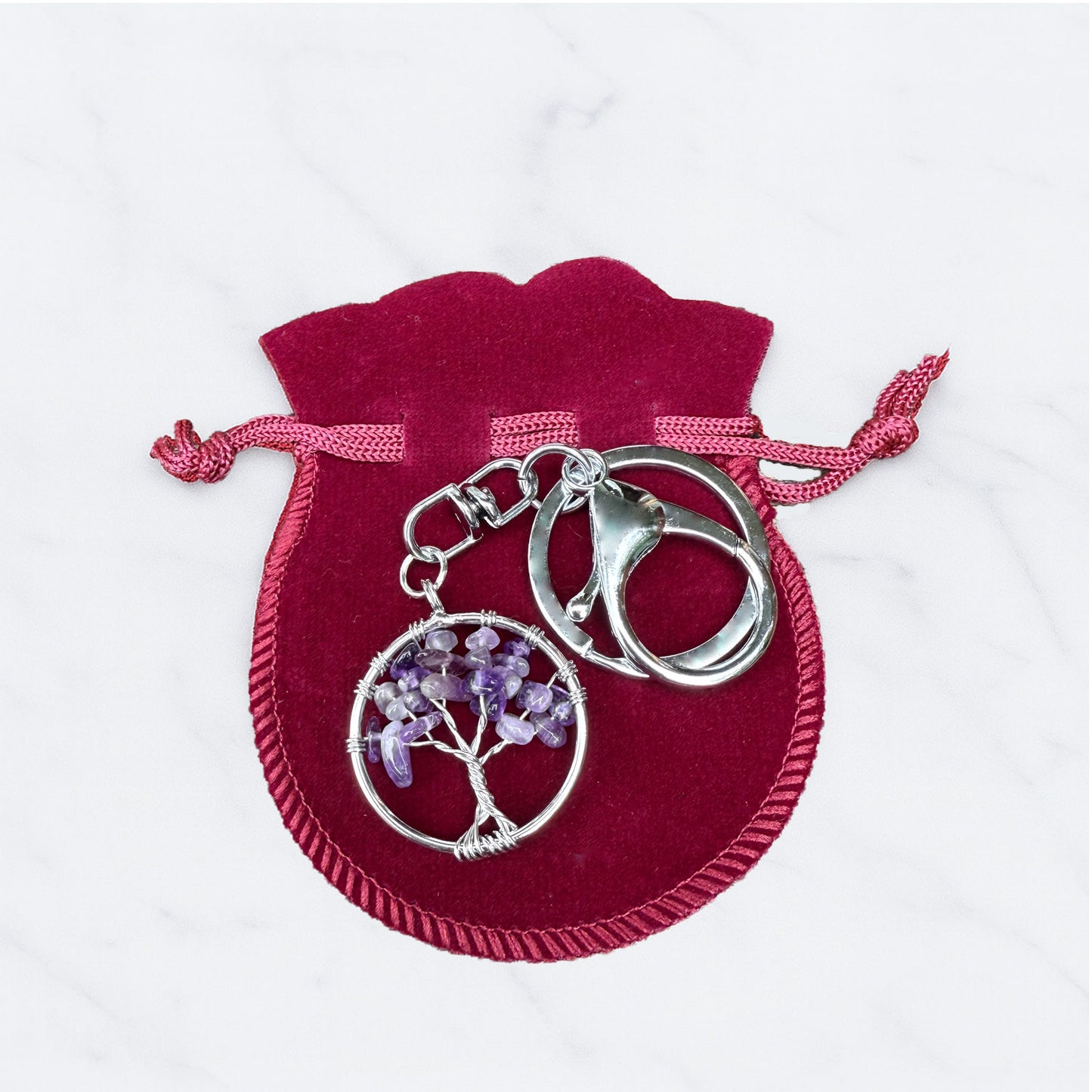 Crystal Keyring Gifts For Men And Women / Key Ring Tree Of Life Or Point