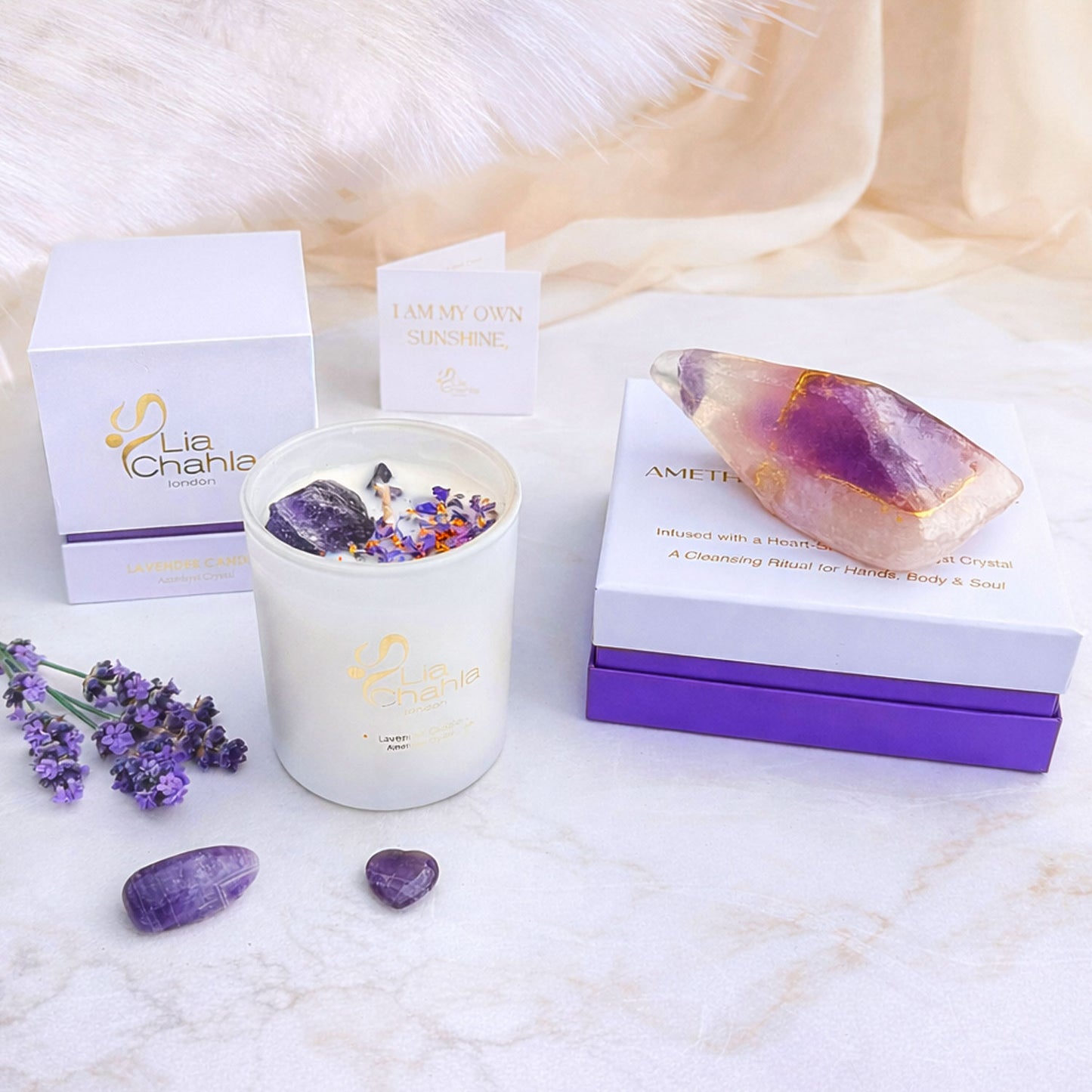 Lavender & Amethyst Ritual Candle (60 Hrs)