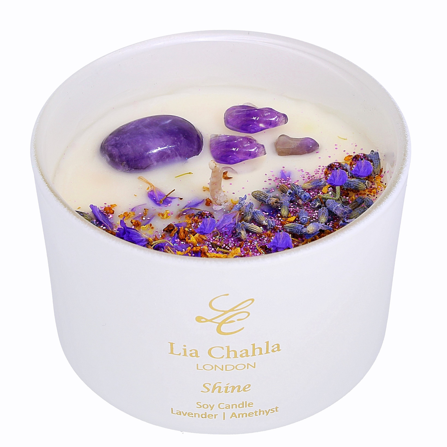 Lavender Spa Set Infused with Amethyst Crystals
