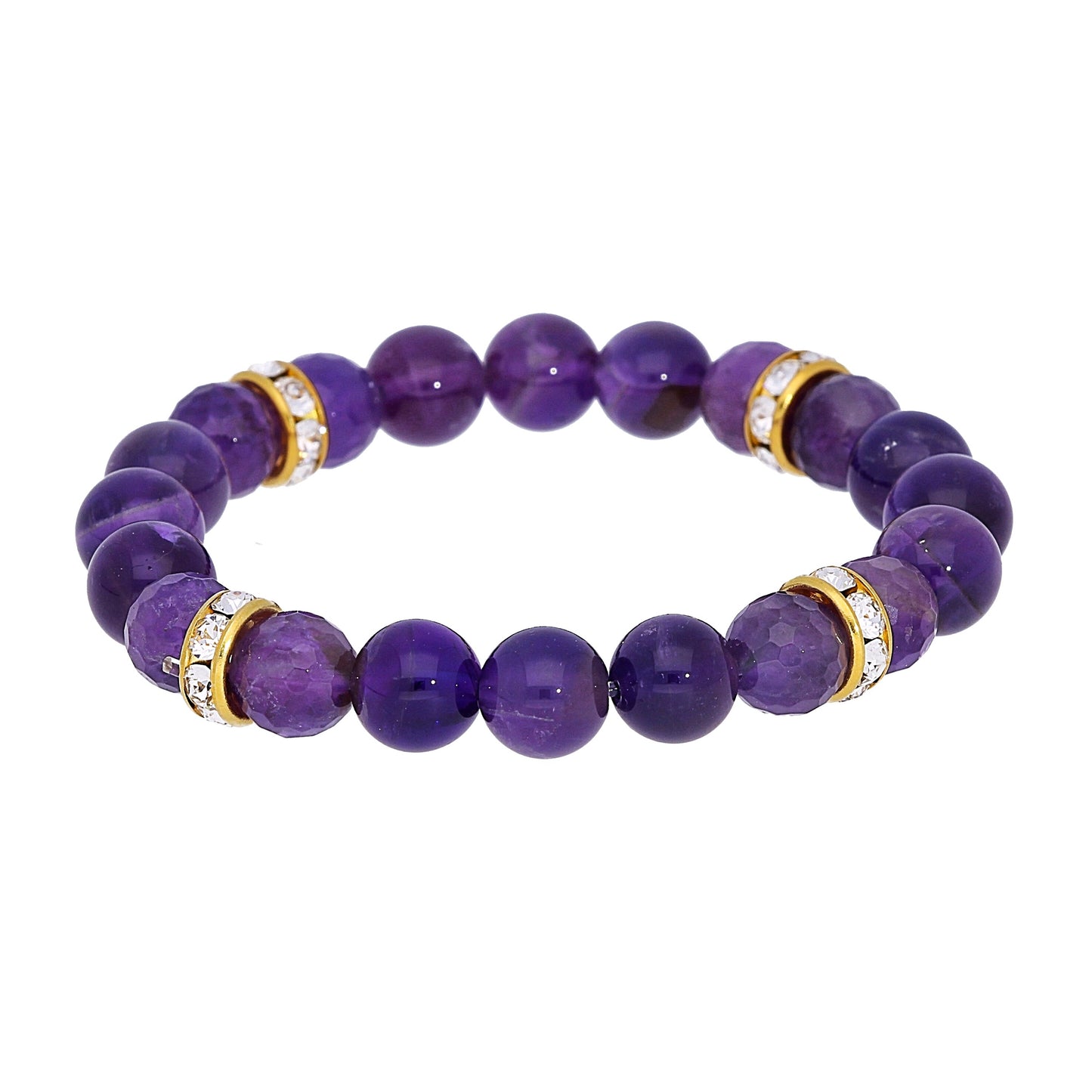 Amethyst Bracelet with Swarovski Crystals