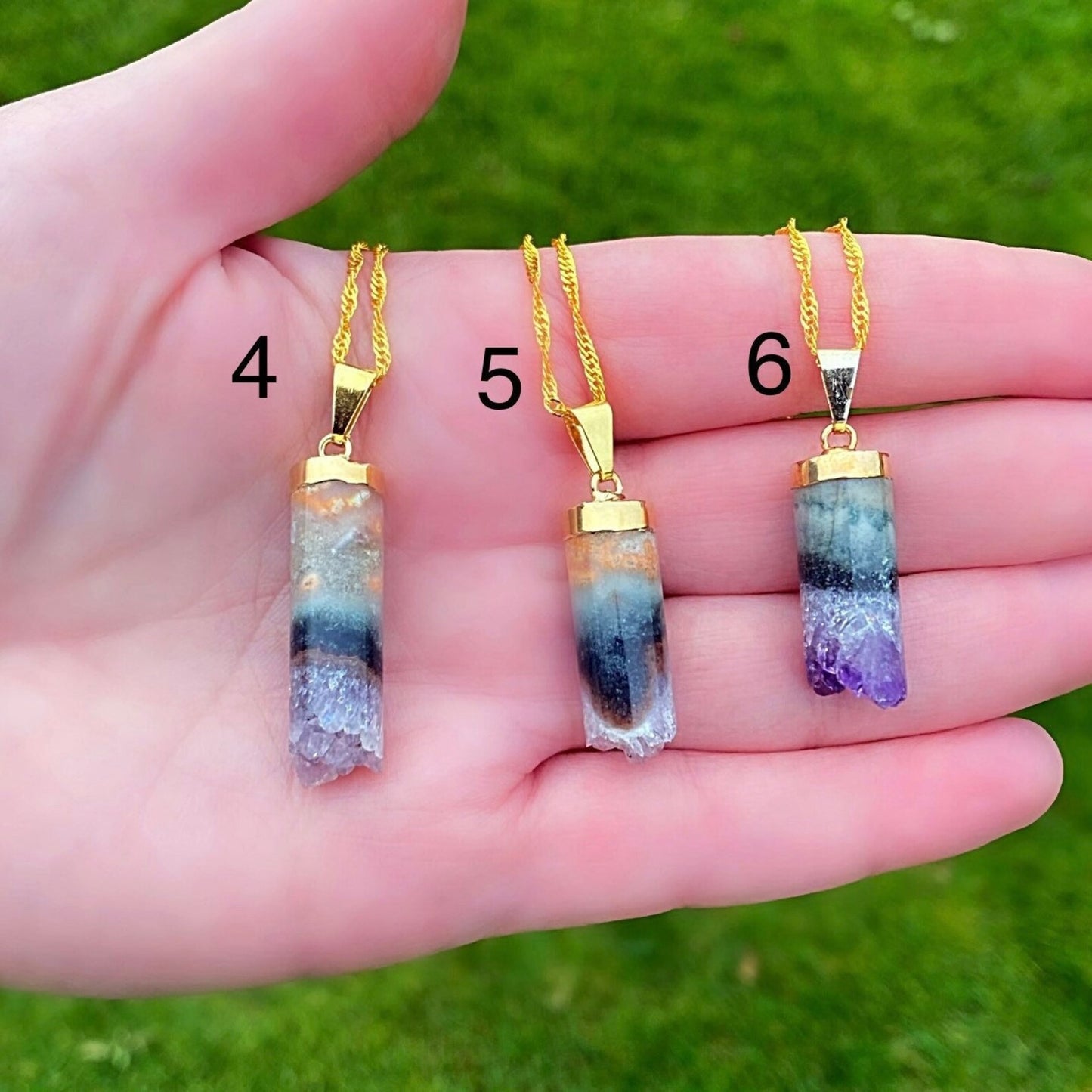 Uruguayan Amethyst Point Necklace Gold