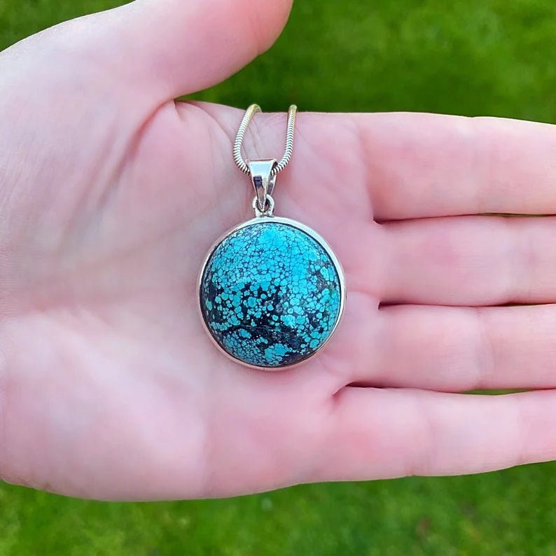 Round Turquoise Pendant