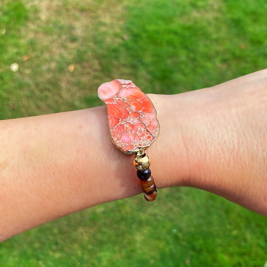 Clearance - Brown Agate Stretch Bracelet