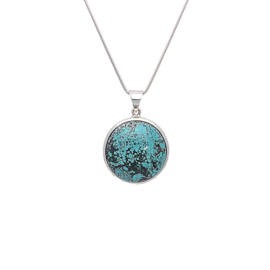 Round Turquoise Pendant