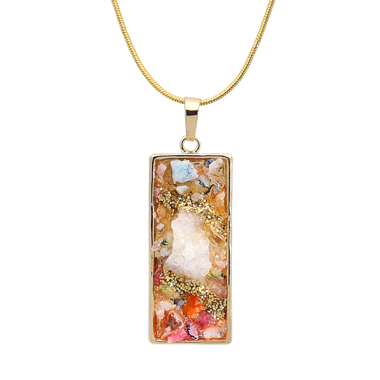 Multi Colour Druzy Necklace