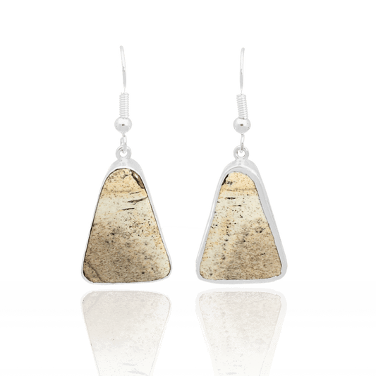 Clearance - Jasper Sterling Silver Earrings