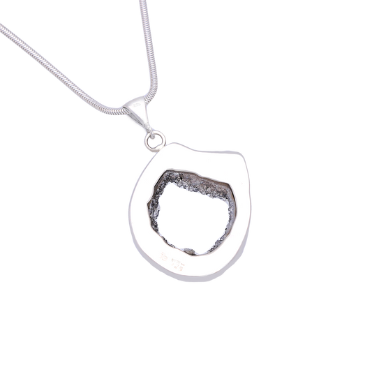 Clearance - Natural Agate Druzy Slice Necklace