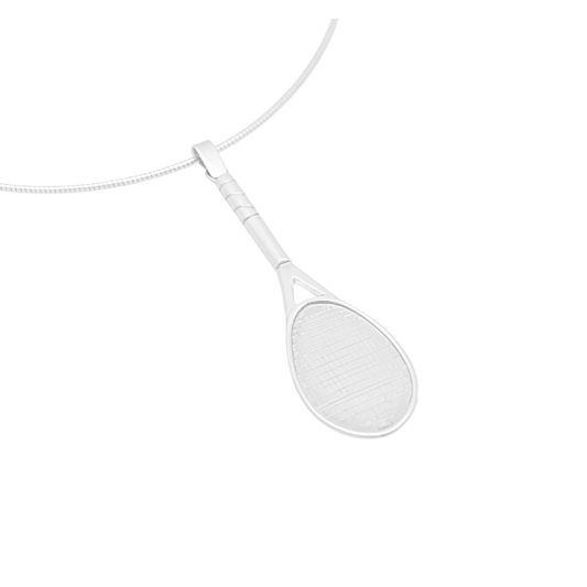 Clearance - Tennis Racket Sterling Silver Necklace