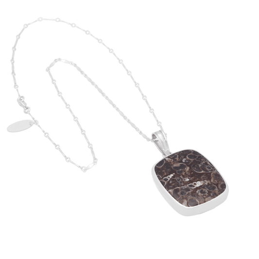 Square Turtella Jasper Necklace