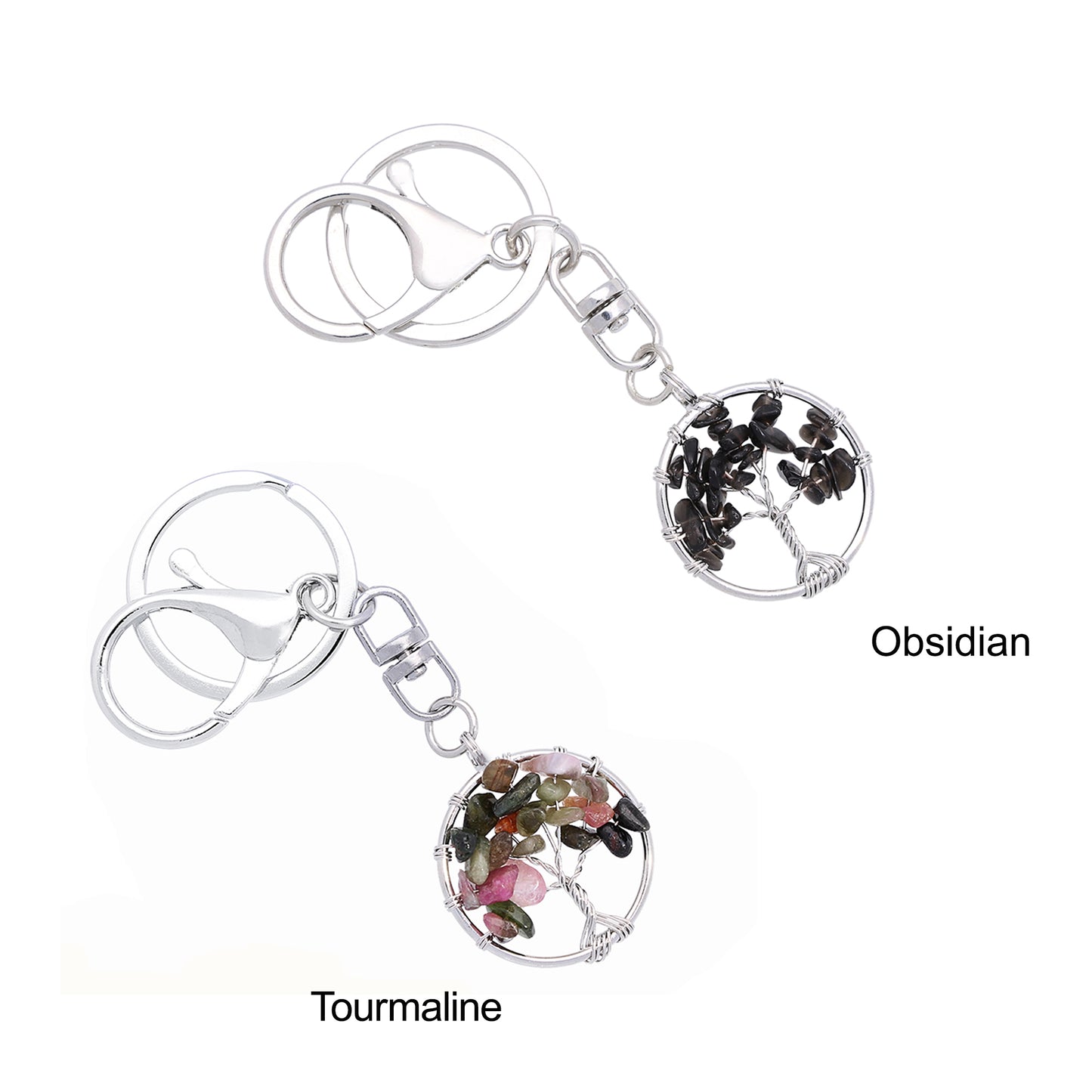 Crystal Keyring Gifts For Men And Women / Key Ring Tree Of Life Or Point