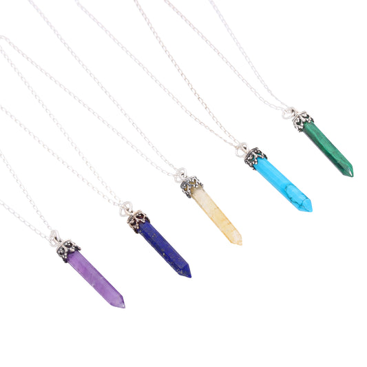 Crystal point necklace