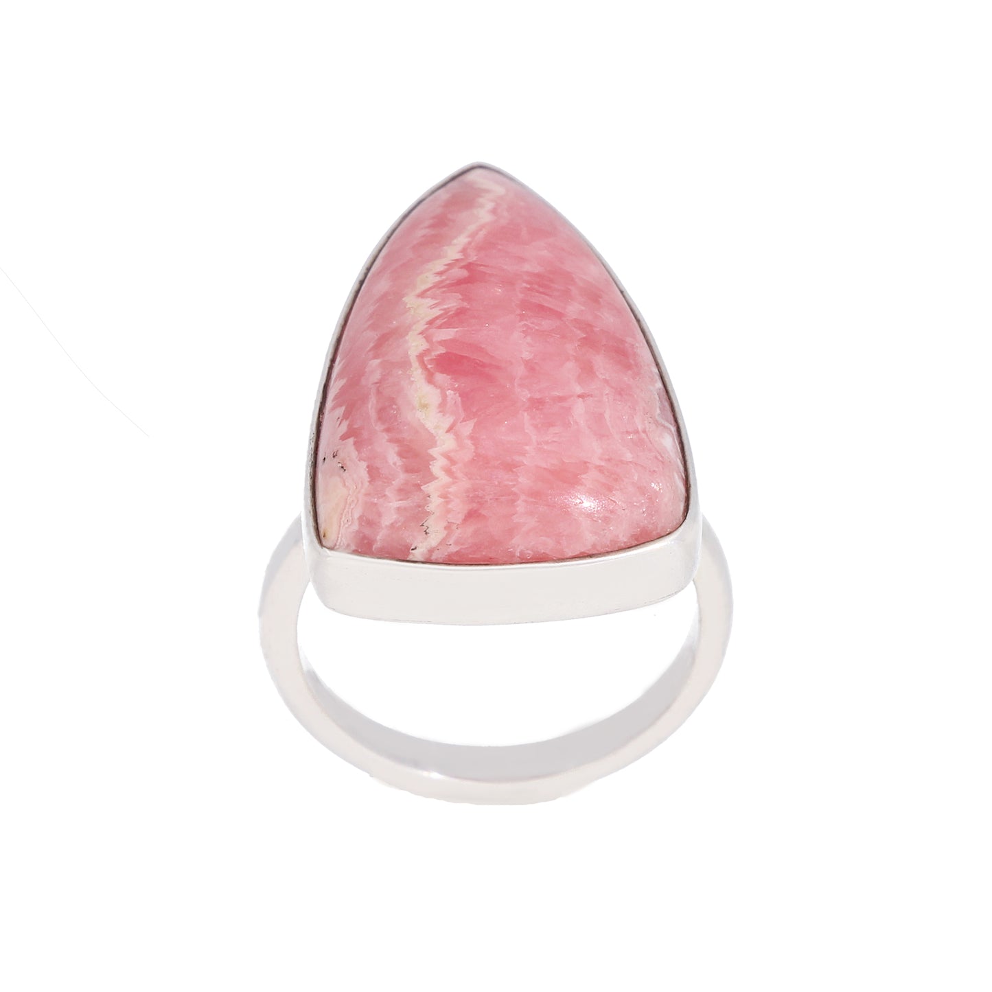 Triangular Rhodochrosite Ring