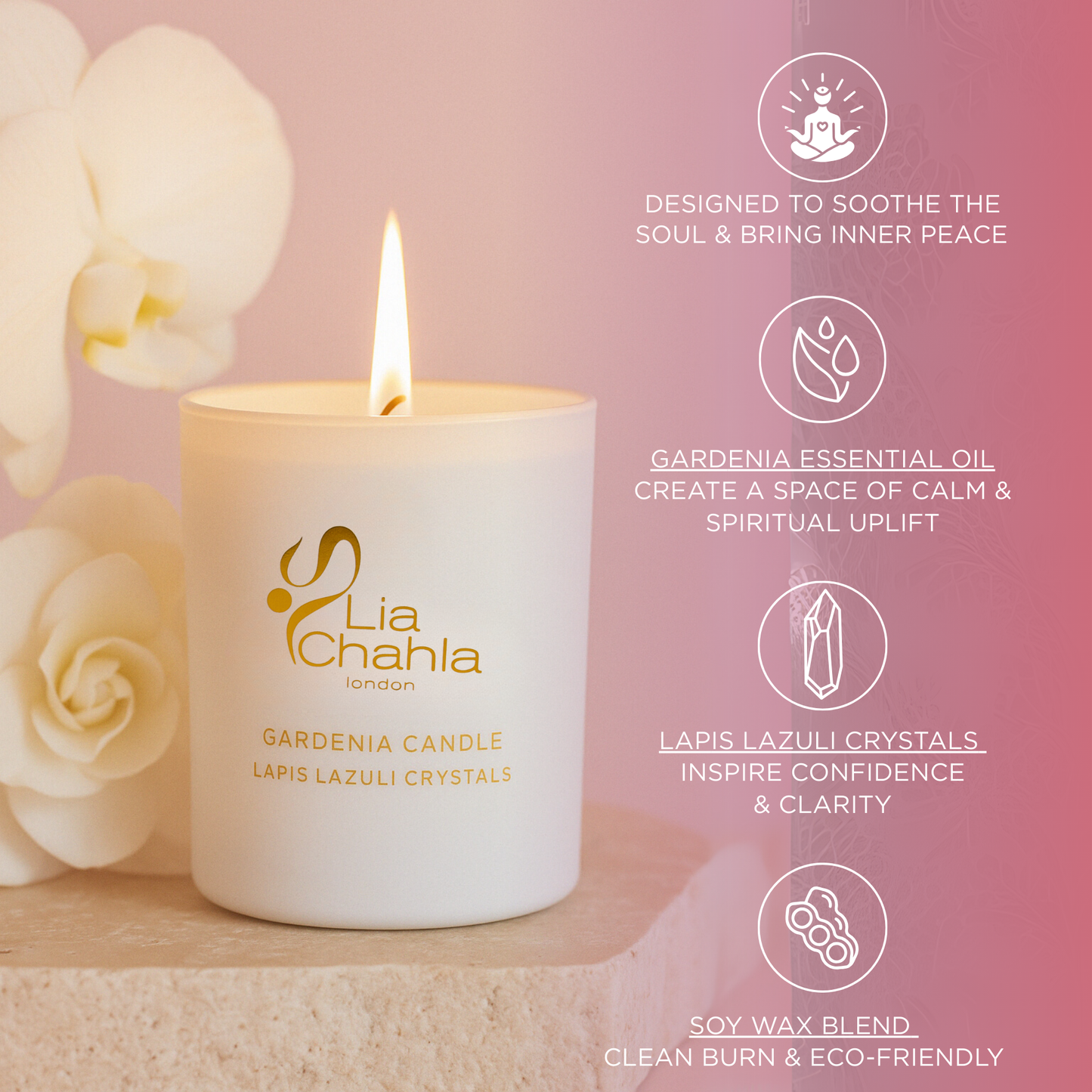 The Serenity Ritual Hamper for Women & Men – Luxury Gardenia Candle, Aromatherapy Bracelet & Crystal Soap  Gift Set