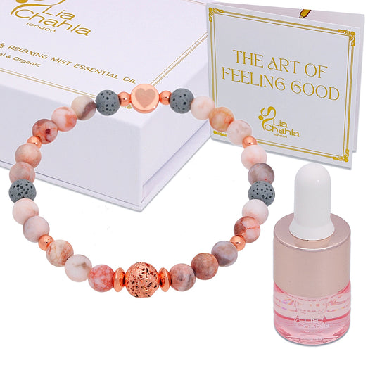 Aroma Zebra Jasper Bracelet Oil Set