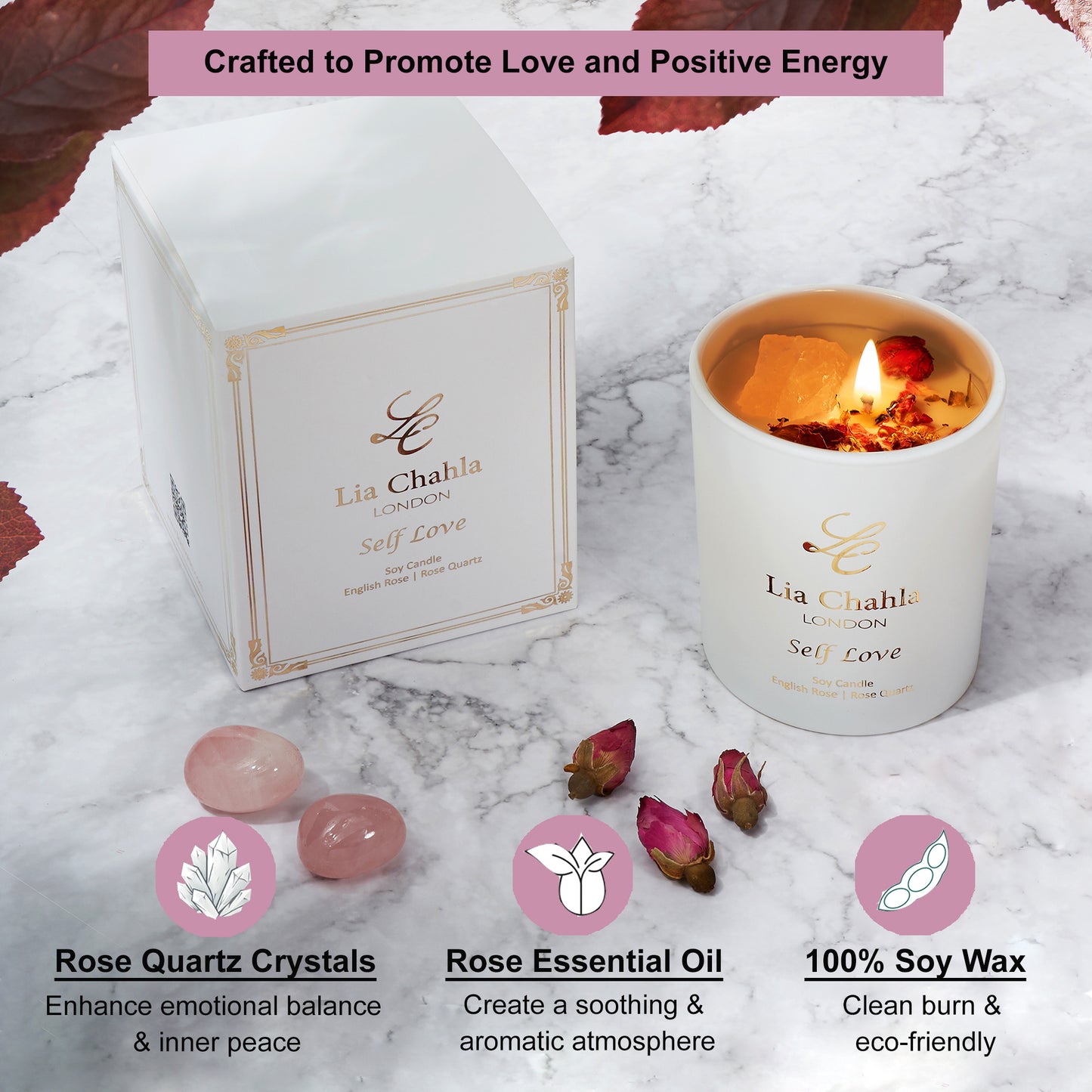 Luxury English Rose Candle - 10 Oz