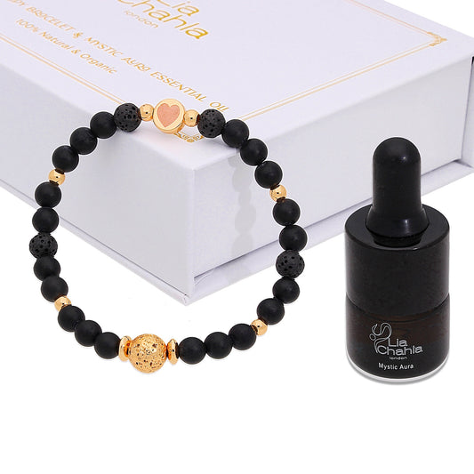 Black Onyx Aromatherapy Bracelet for Men