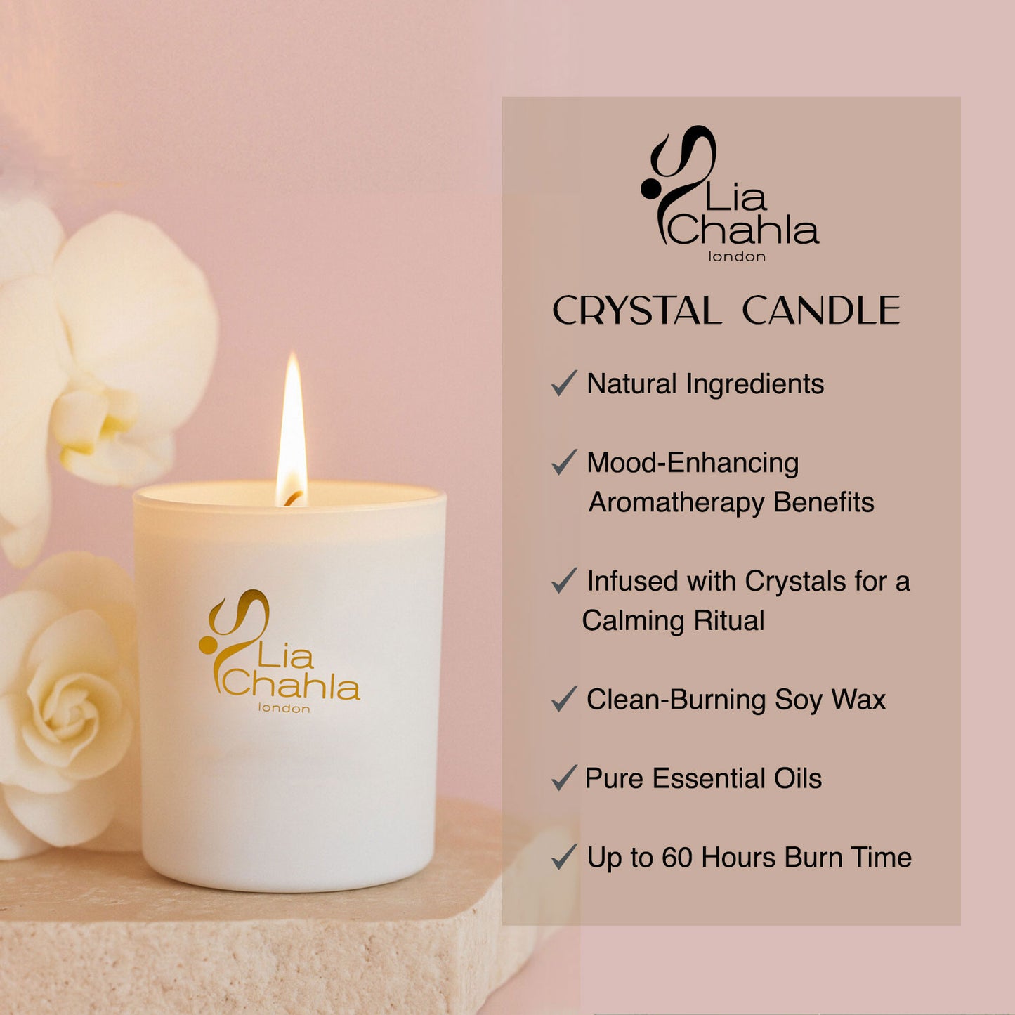 Lavender & Amethyst Ritual Candle (60 Hrs)