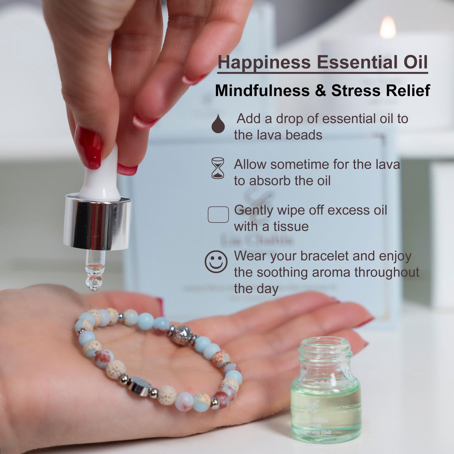 The Serenity Ritual Hamper for Women & Men – Luxury Gardenia Candle, Aromatherapy Bracelet & Crystal Soap  Gift Set