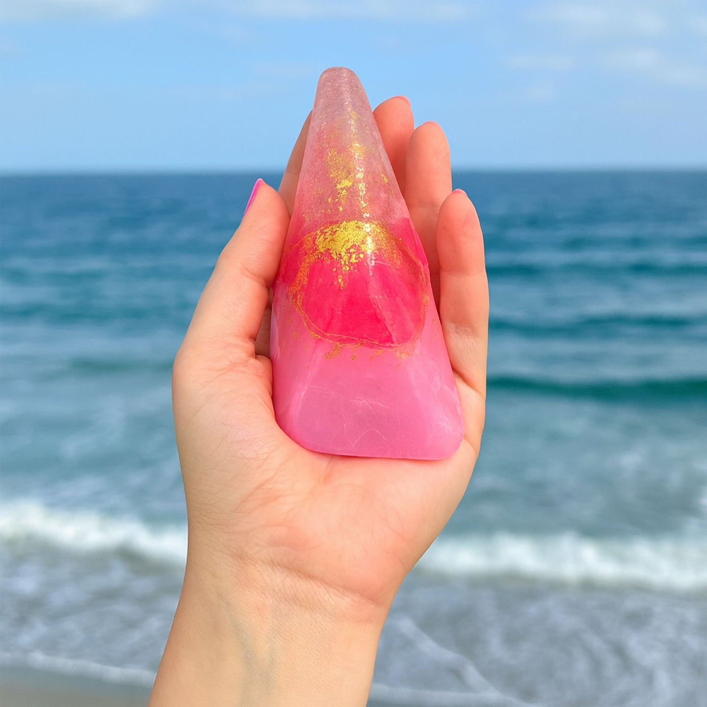 English Rose & Rose Quartz Crystal Energy Soap (130g)