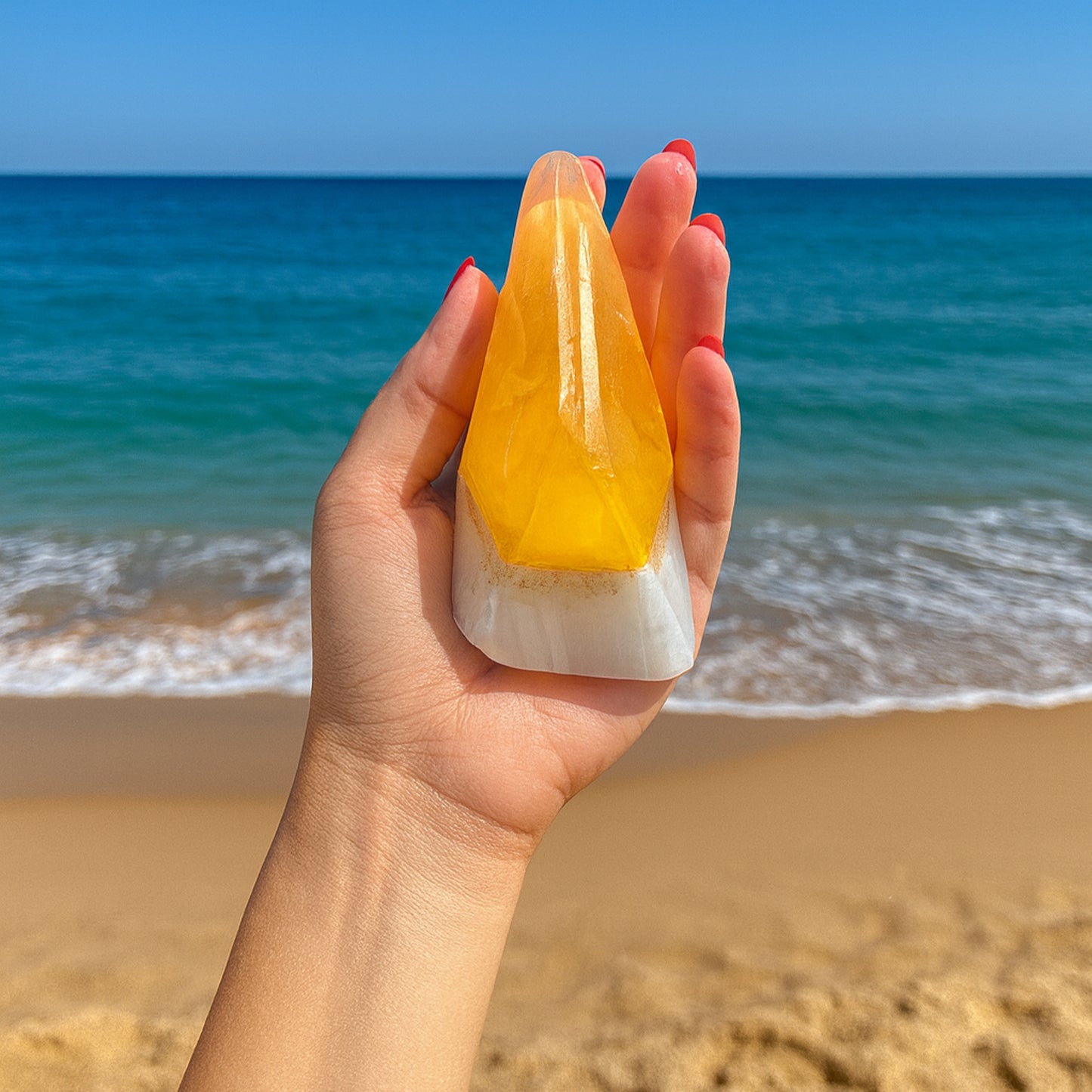 Orange Blossom & Citrine Crystal Energy Soap (130g)