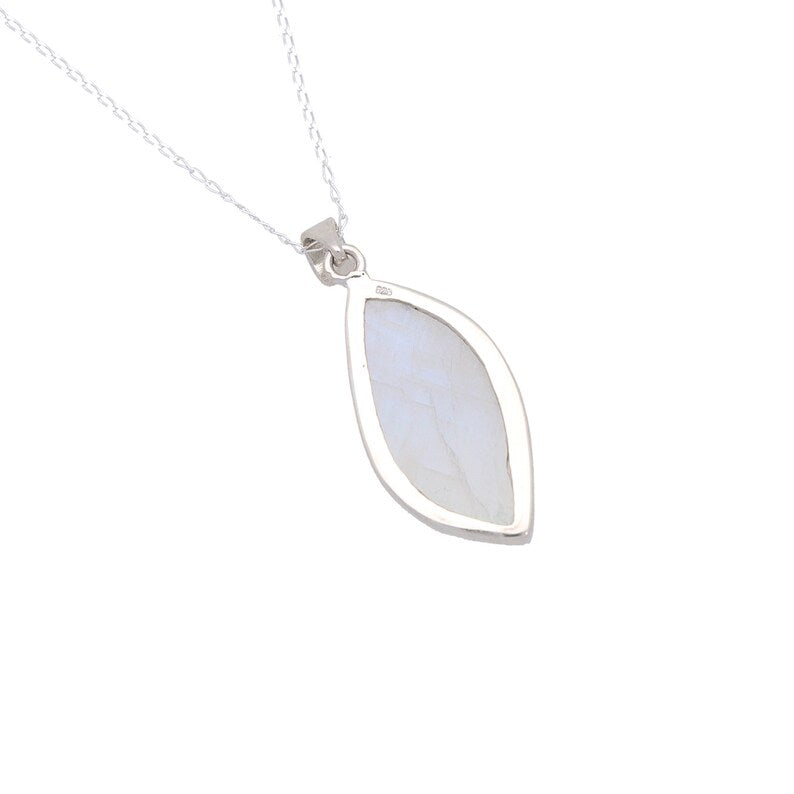 Moonstone Necklace - Leaf shape