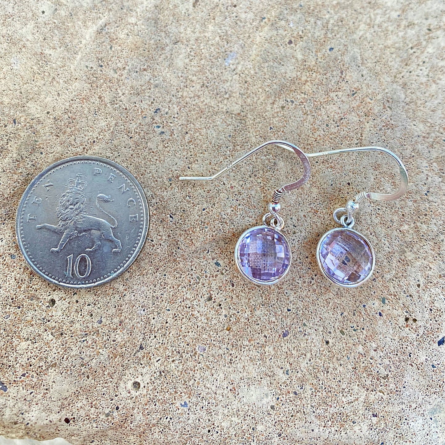 Pink Amethyst Earrings