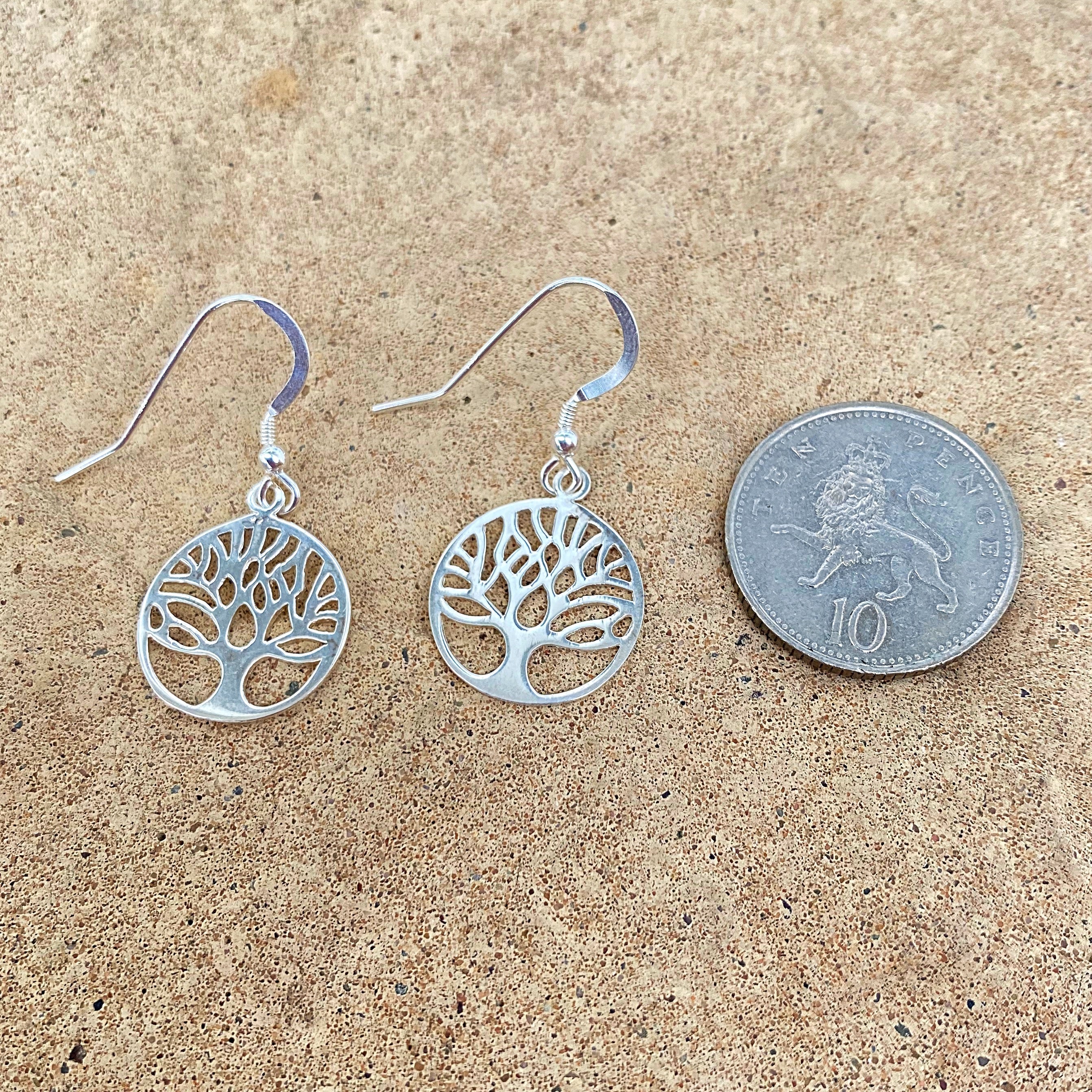 Tree of life earrings on sale silver