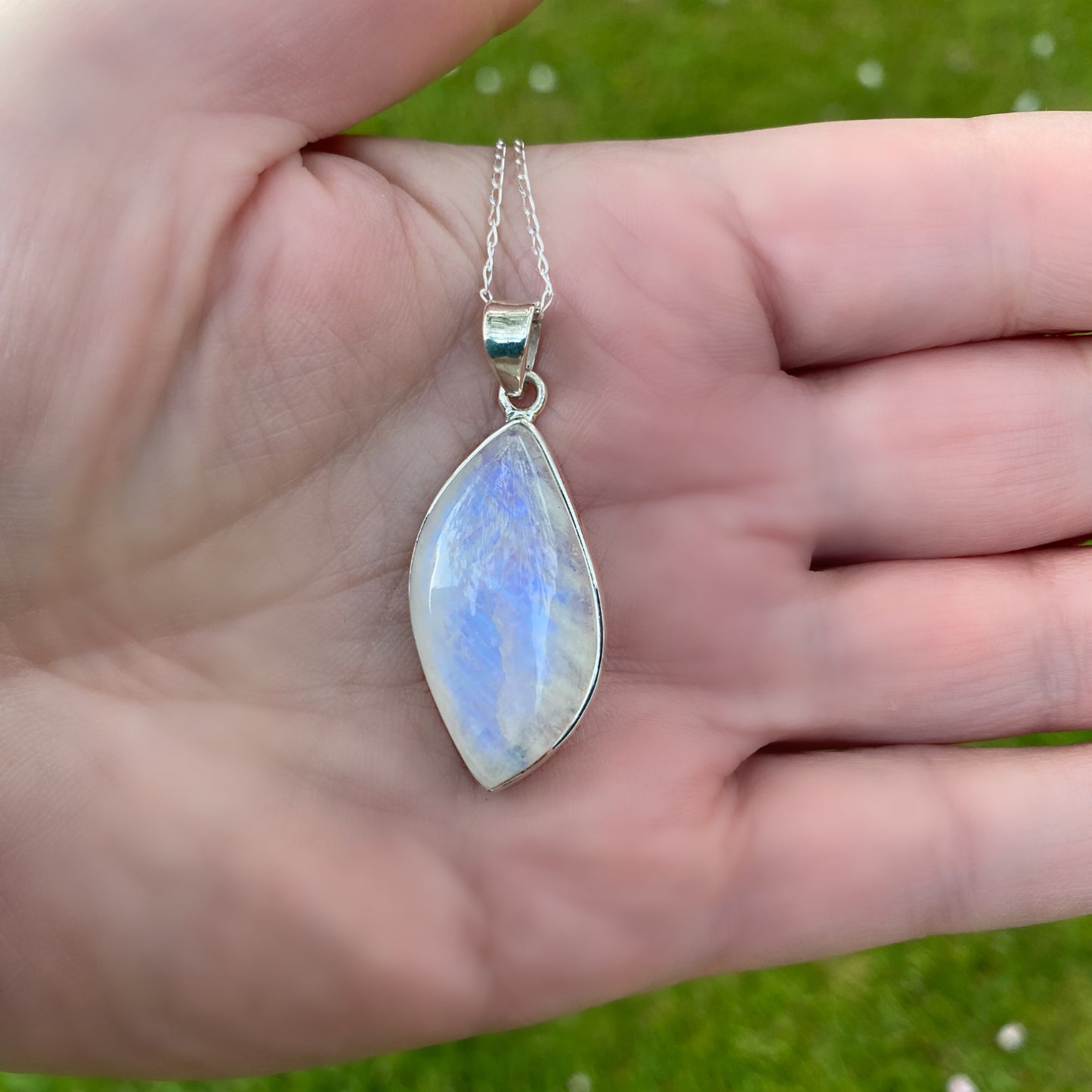 Moonstone Necklace - Leaf shape