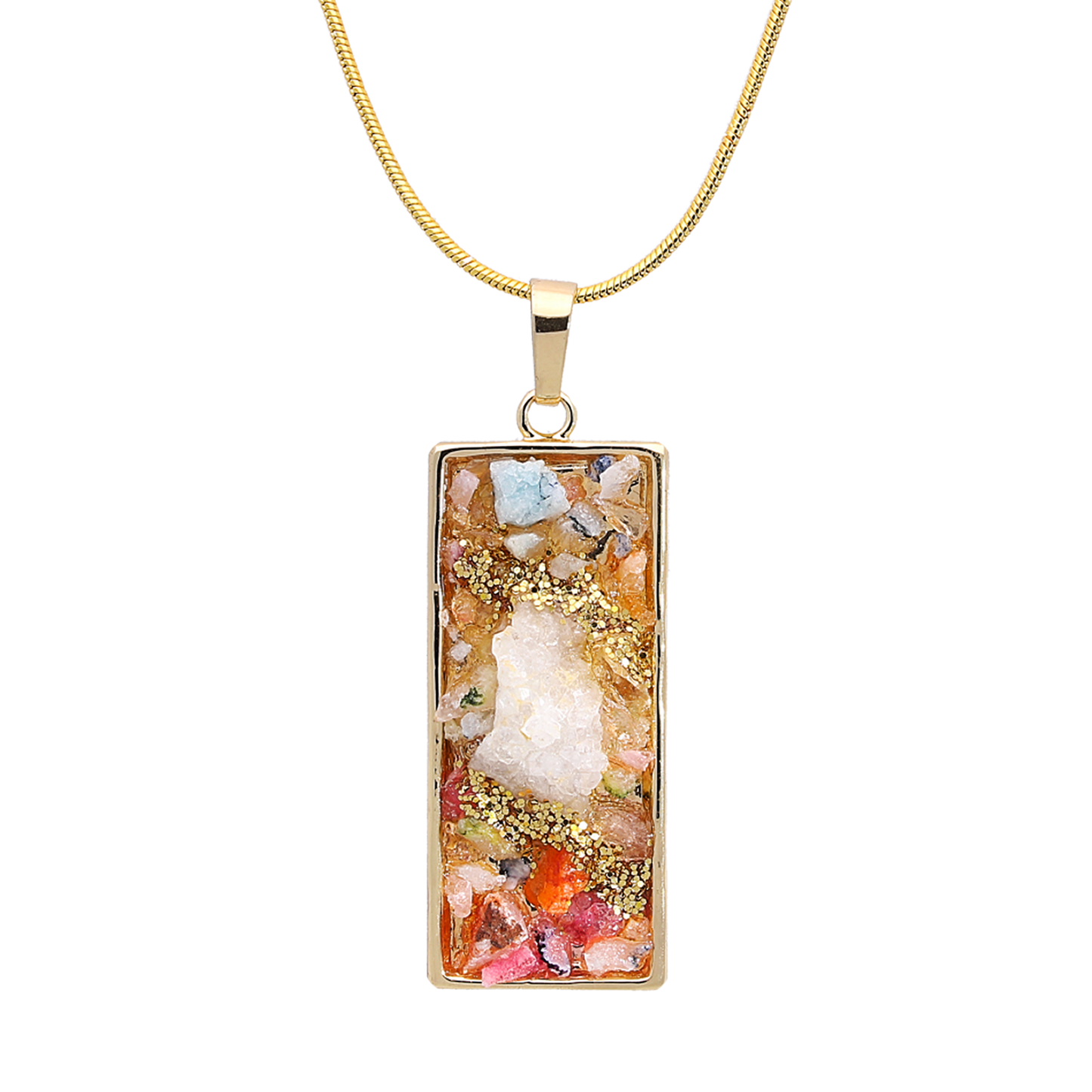 Multi Colour Druzy Necklace