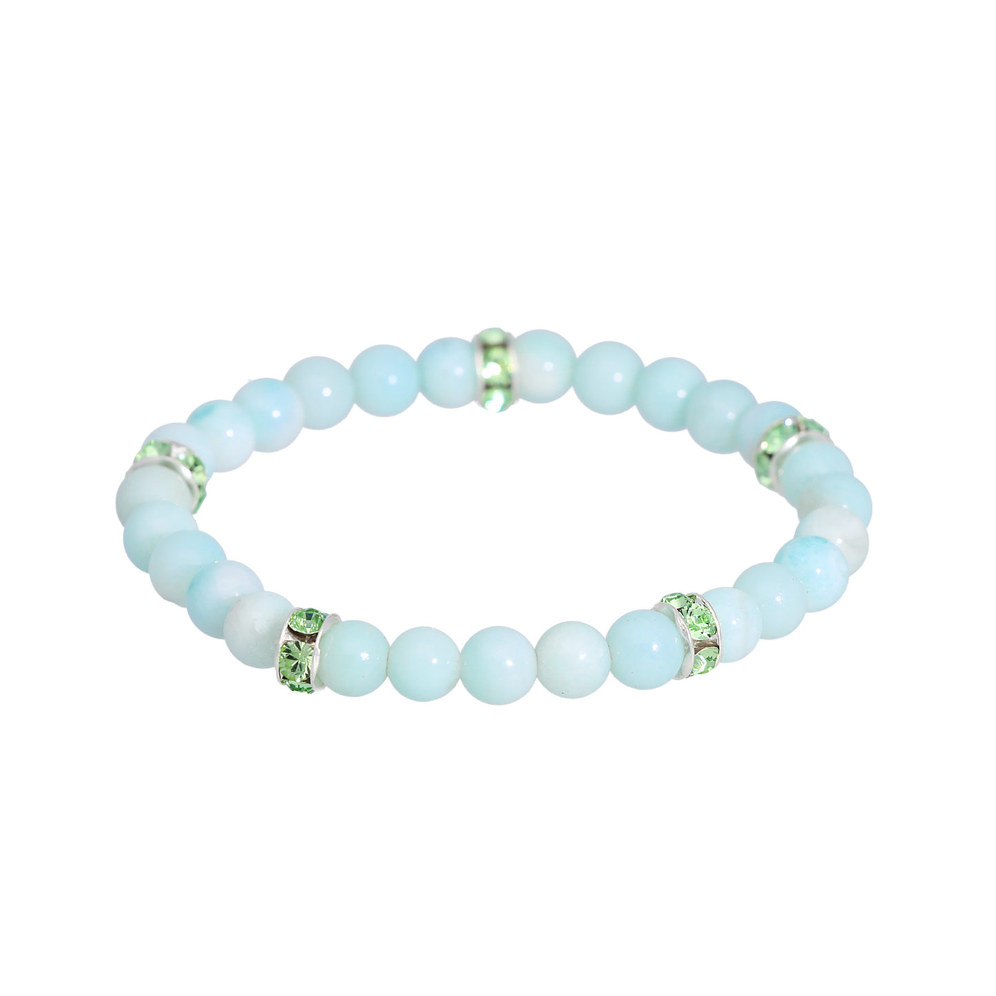 Amazonite Bracelet with Swarovski Crystals