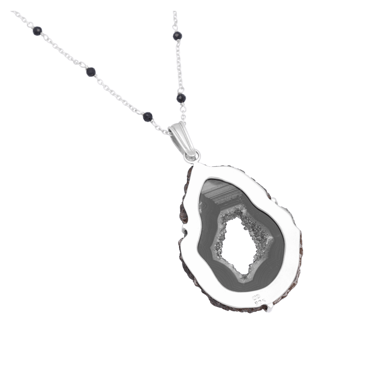 Black Geode Onyx Necklace