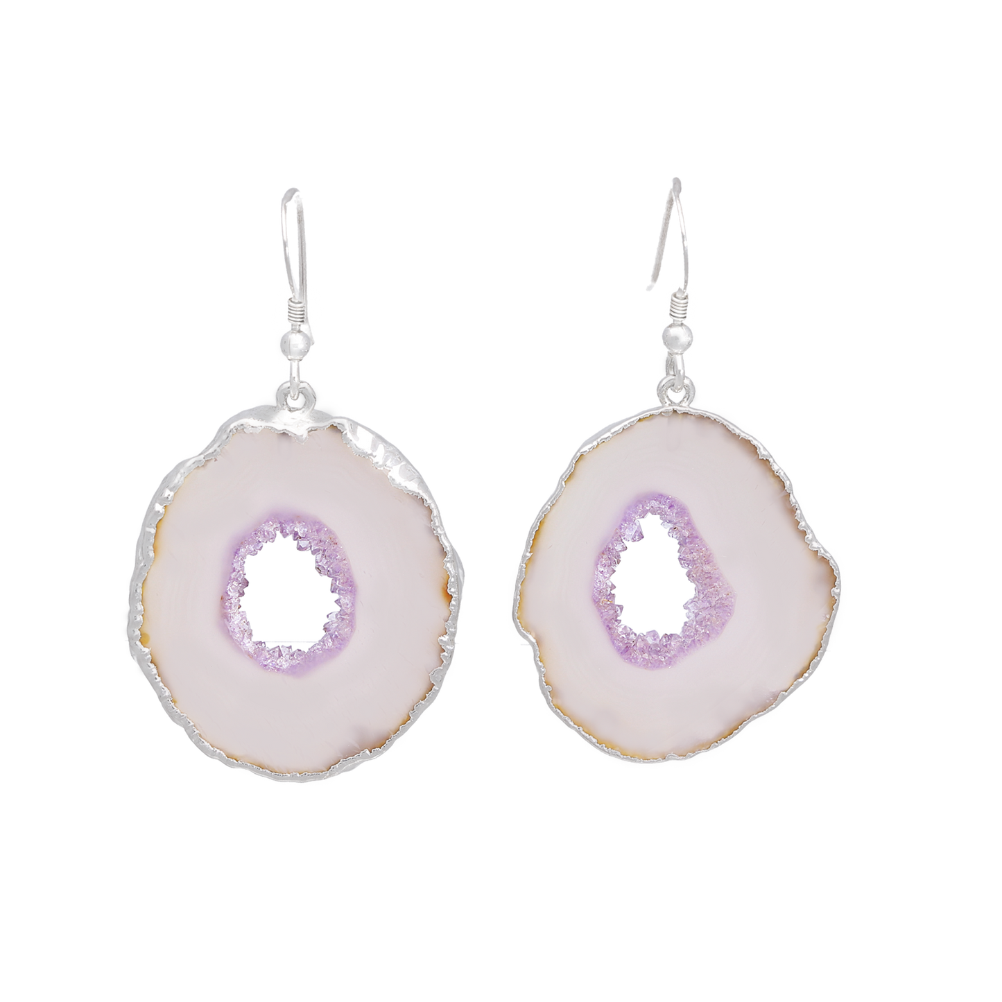 Purple Geode Earrings