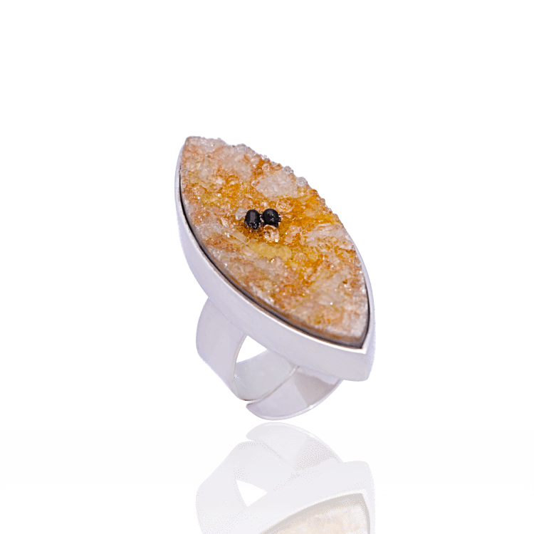 Honey Marquise Druzy Ring