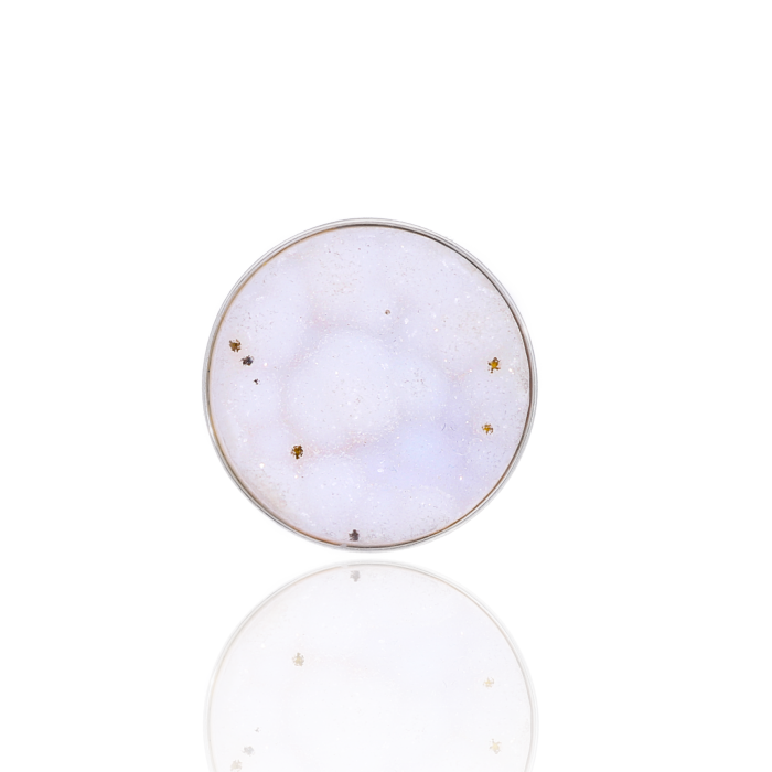 Snow White Druzy Adjustable Ring