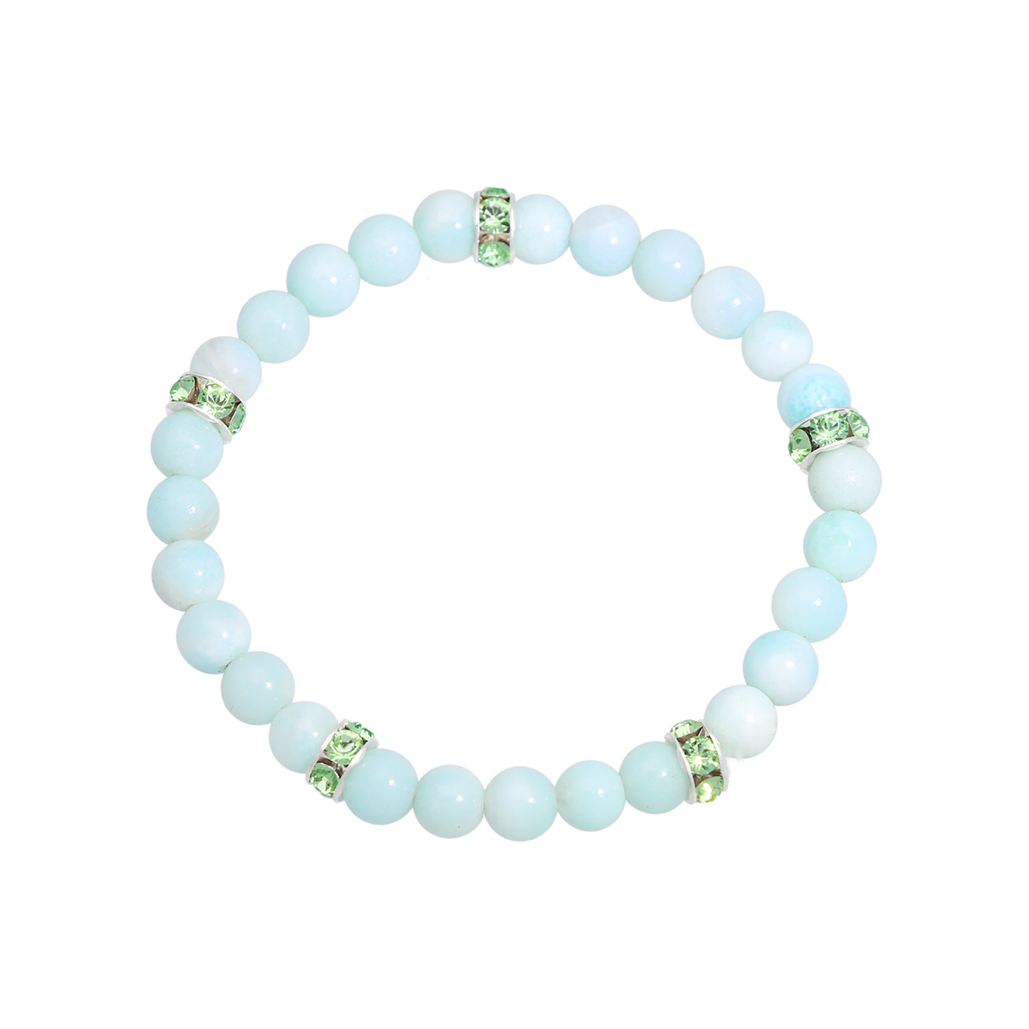 Amazonite Bracelet with Swarovski Crystals