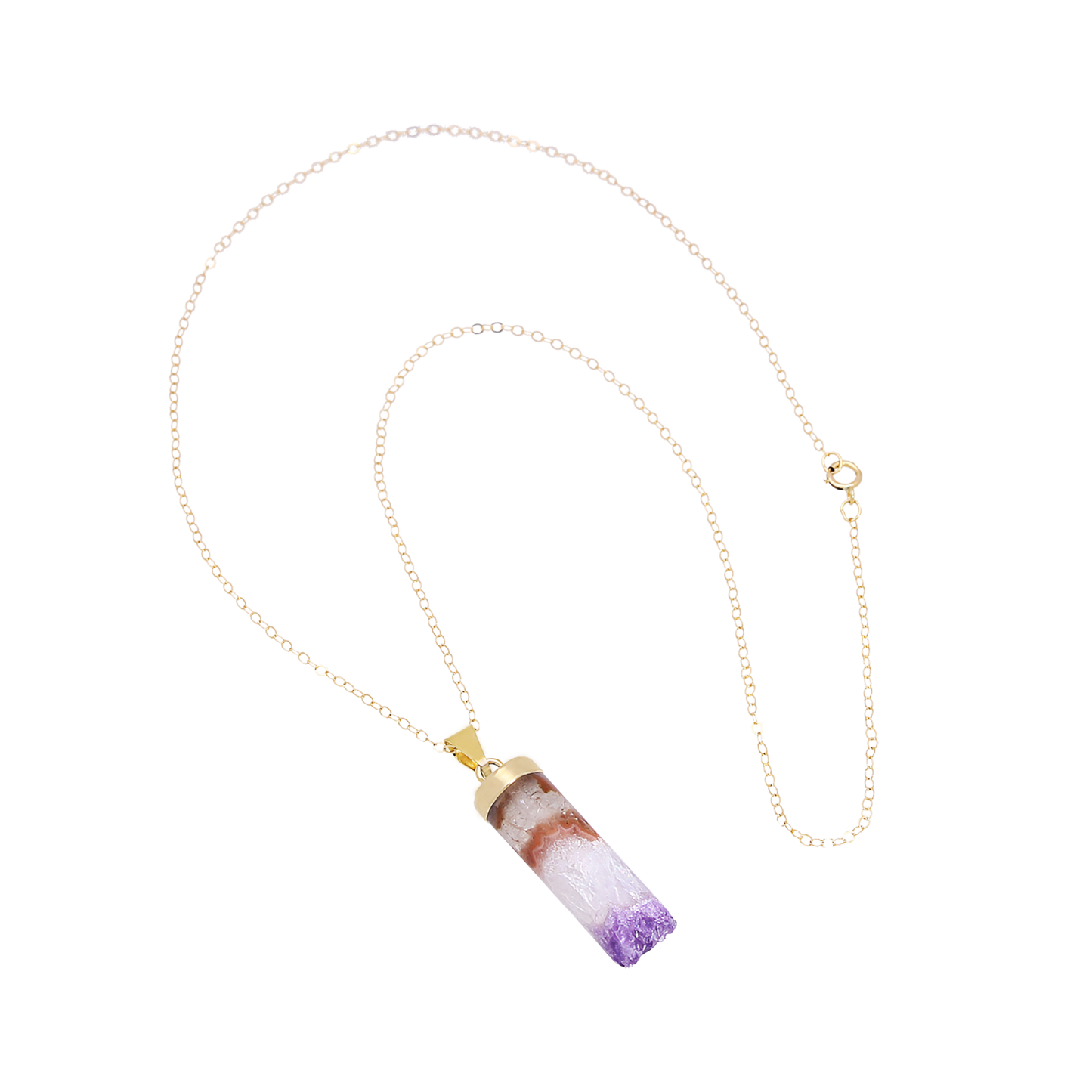 Uruguayan Amethyst Point Necklace Gold