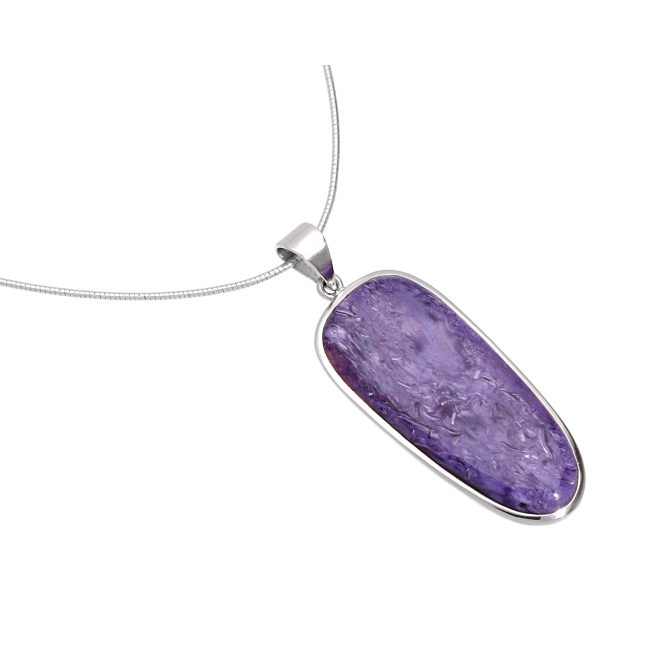 Charoite Sterling Silver Necklace