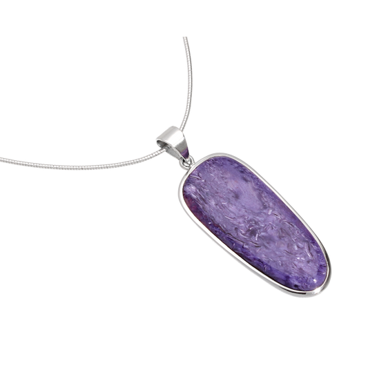 Charoite Sterling Silver Necklace