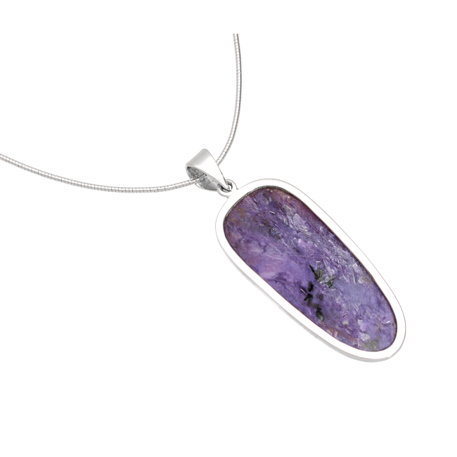 Charoite Sterling Silver Necklace