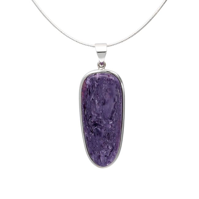 Charoite Sterling Silver Necklace